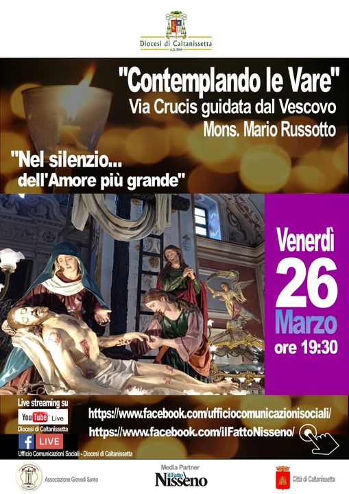 Caltanissetta, questa sera Via Crucis guidata dal Vescovo: “Nel silenzio…dell’Amore più grande”