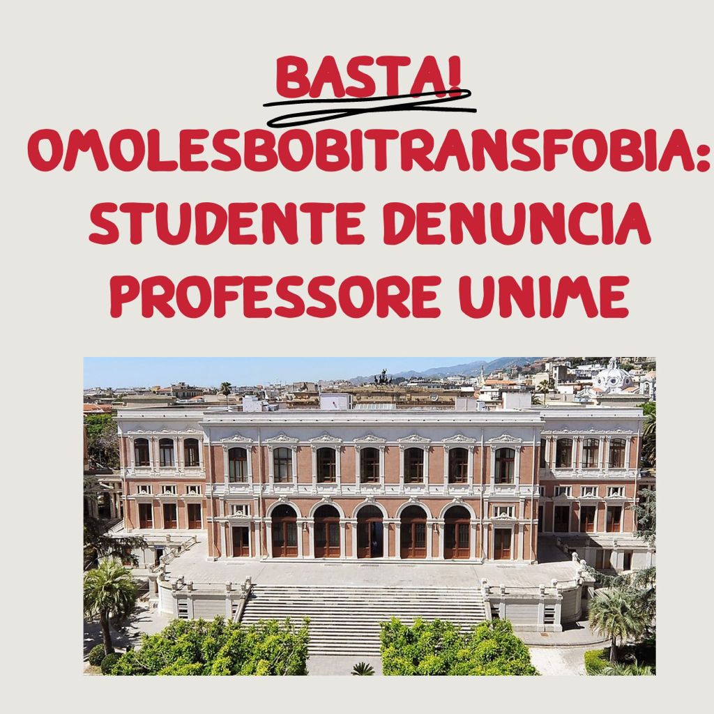 Omofobia all’Università di Messina, associazioni chiedono l’intervento del Rettore