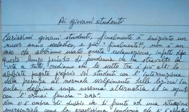 I detenuti scrivono agli studenti: «La scuola luogo di crescita»