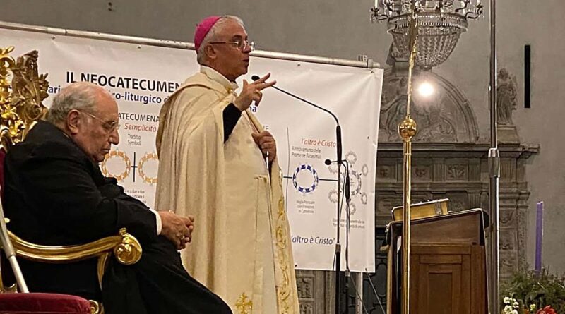 Catania, Mons. Renna al Cammino Neocatecumenale raccomanda umiltà per evitare malattia spirituale