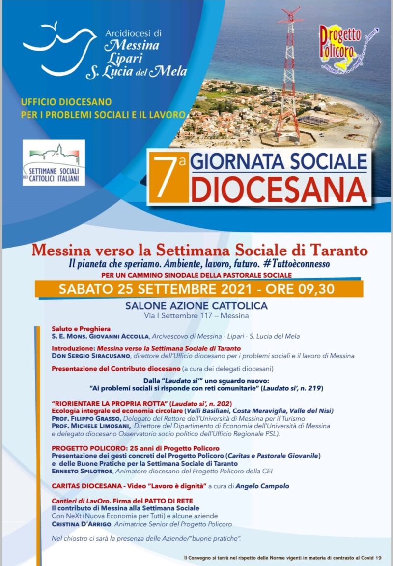 Messina verso la settimana sociale di Taranto: “il pianeta che speriamo. Ambiente, lavoro, futuro. #Tuttoèconnesso”