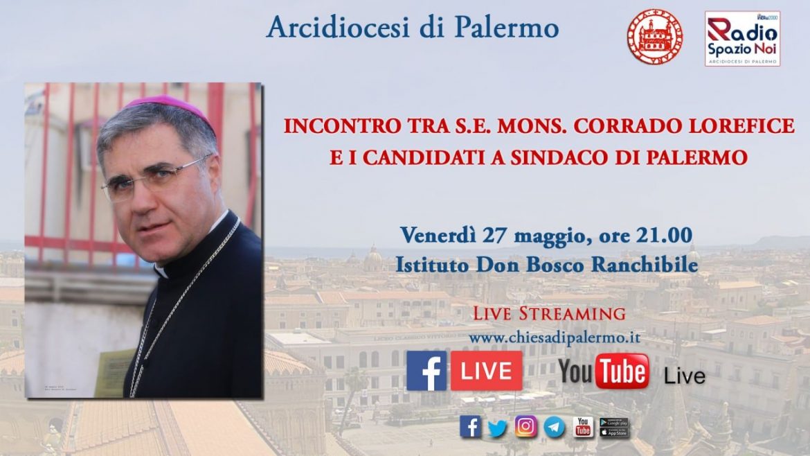 Mons. Corrado Lorefice incontrerà i candidati a sindaco di Palermo