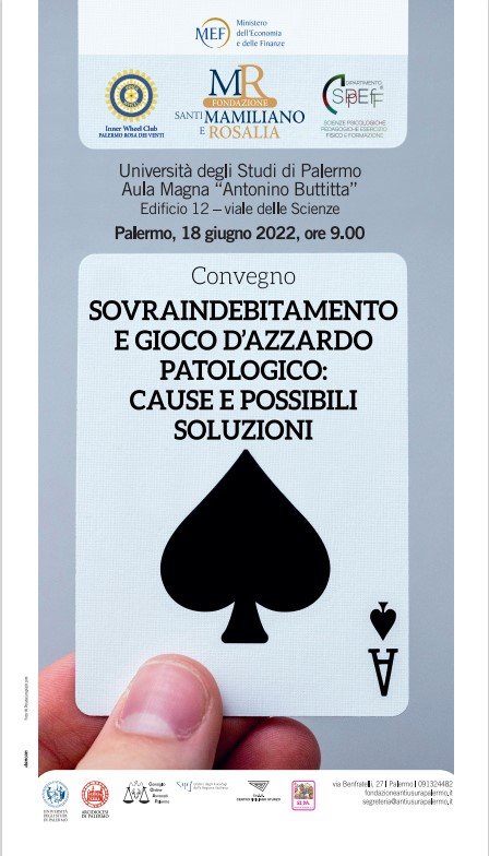 Palermo, convegno su “Sovraindebitamento gioco d’azzardo patologico: cause e possibili soluzioni”